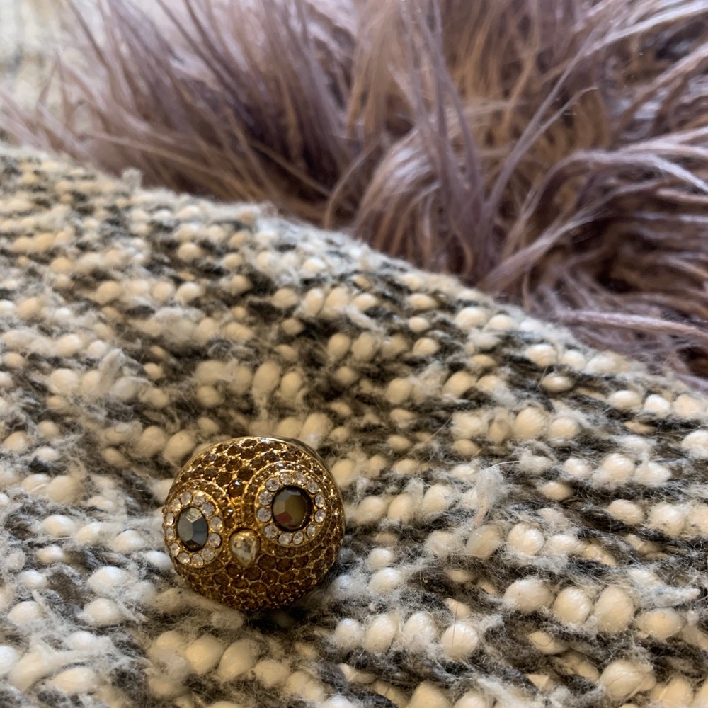 Gold owl ring